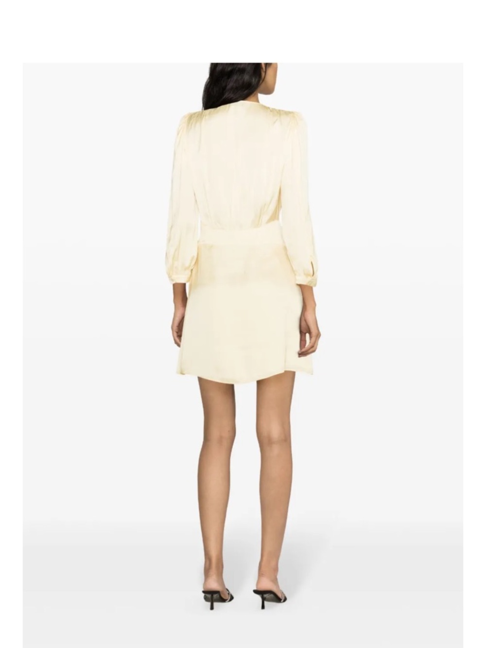 Zadig & Voltaire Butter Yellow Long-Sleeve Button-Front Mini Dress - Picture 4 of 7